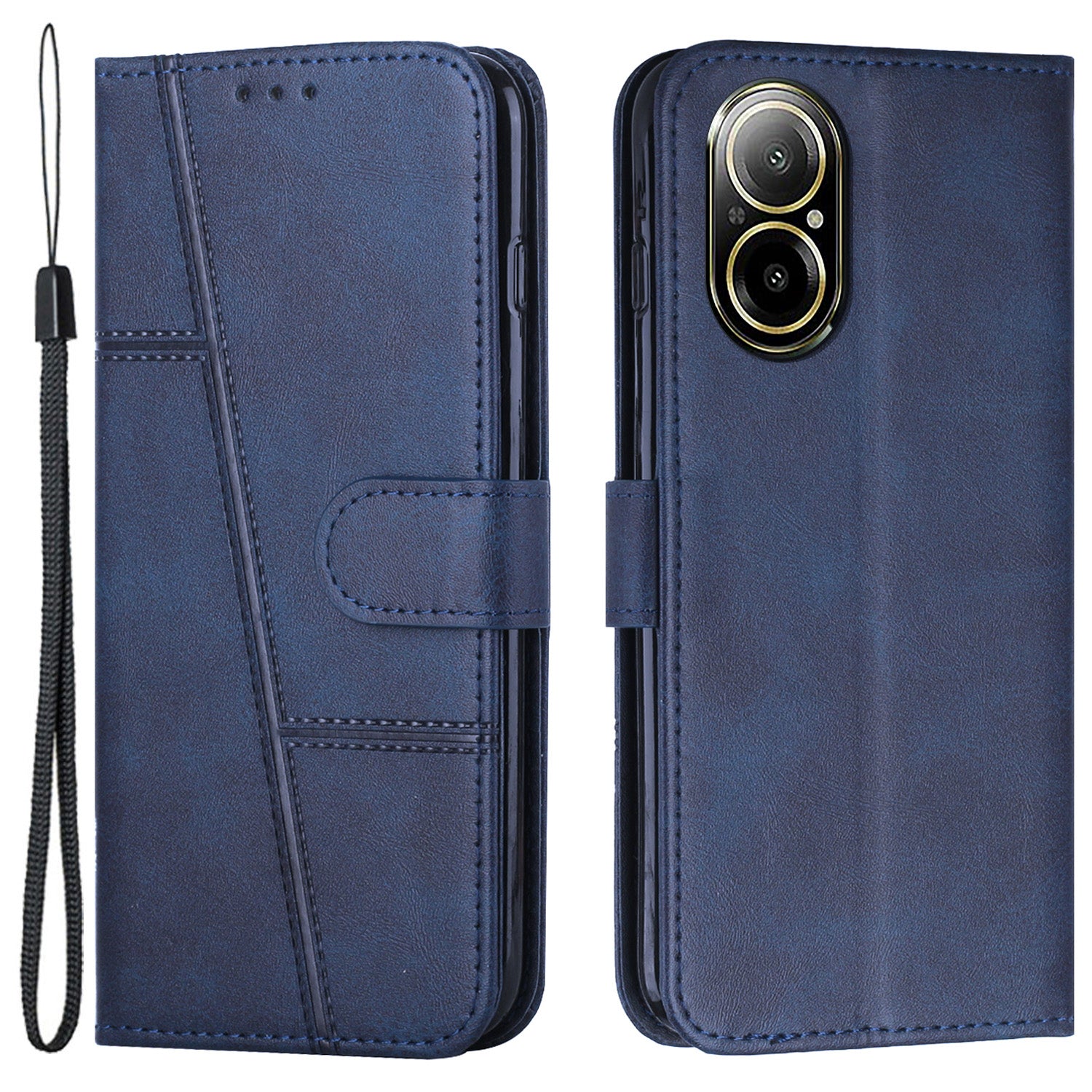 For Realme C67 4G Case Stitiching PU Leather Wallet Shockproof Phone Cover For Realme C67 4G Case Stitiching PU Leather Wallet Shockproof Phone Cover